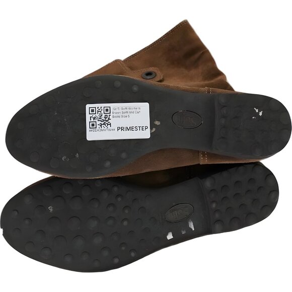 Sofft Women's brown suede slouch mid-calf boots with cushioned sole 5 - Picture 6 of 6